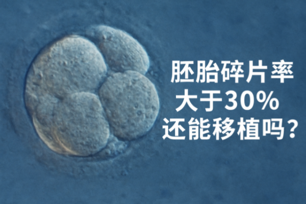 胚胎碎片率大于30%还能移植吗?