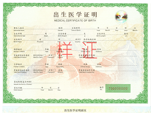 伪造出生证明
